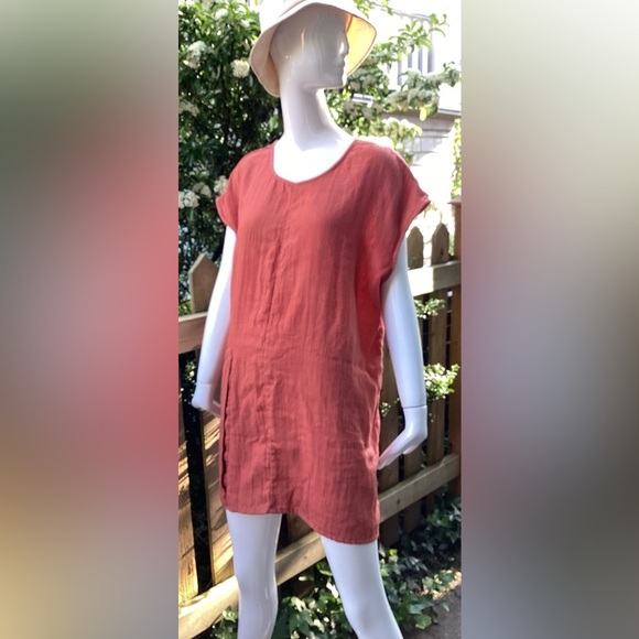 Cosmo'swomen's rust coloured cotton top/tunic Xl - Picture 2 of 12